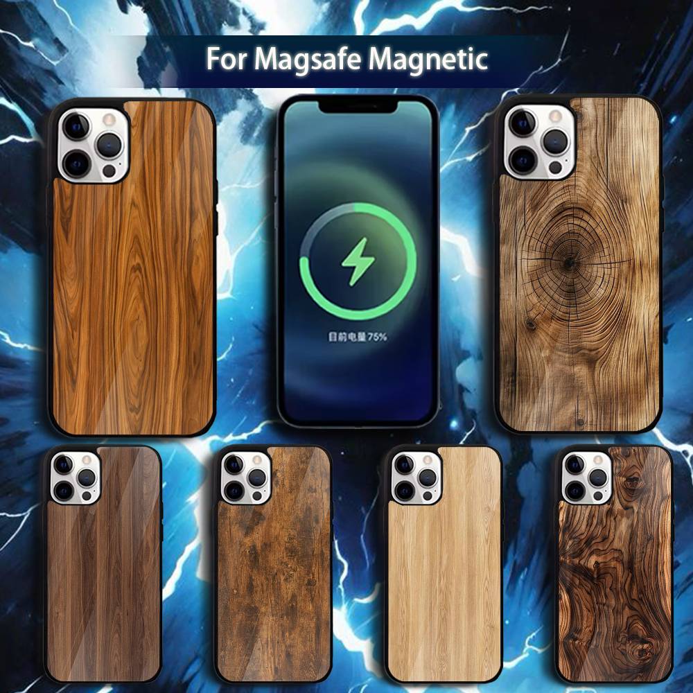 N-Natural W-Wood-es Phone Case For iPhone 17,16,15,14,13,12,11,Pro,Max,Plus,Mini,Magsafe,Magnetic Wireless Charging Case