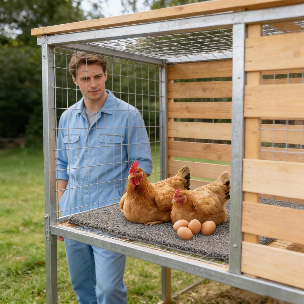4 Stück PVC Hühnernestmatten Wiederverwendbare Hühnerstreumatten Faltbare Hühnerstallmatte Für Legehennen Hühnerstall Zubehör