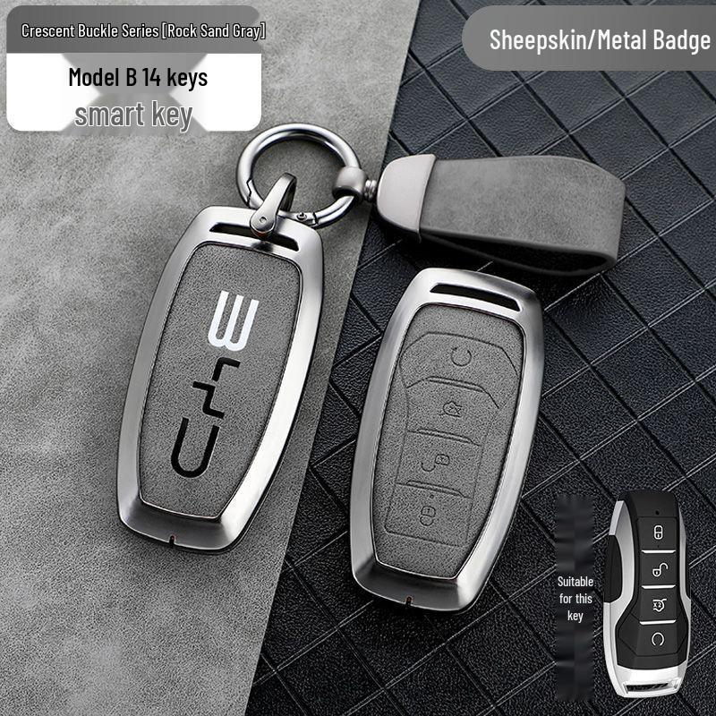 Compatible Key Case for BYD: Qin Plus DMi, Dolphin, Song Plus, Han EV, Yuan Pro, Tang, and E2 Models