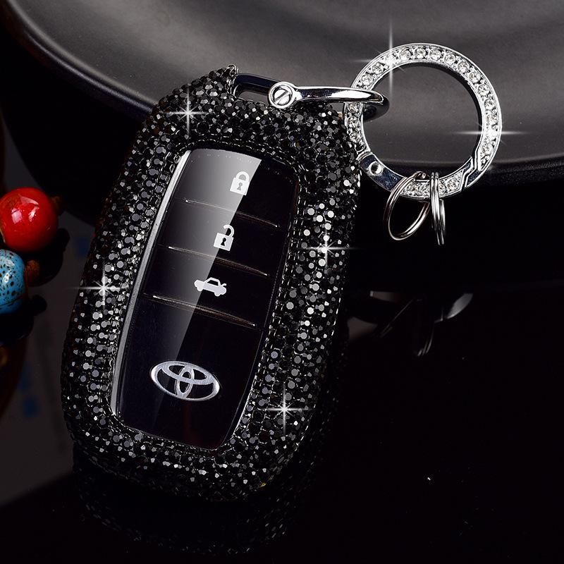 Compatible Toyota Key Case for Corolla, Camry, Avalon, RAV4, Venza, Highlander, and C-HR - Women's Buckle Design