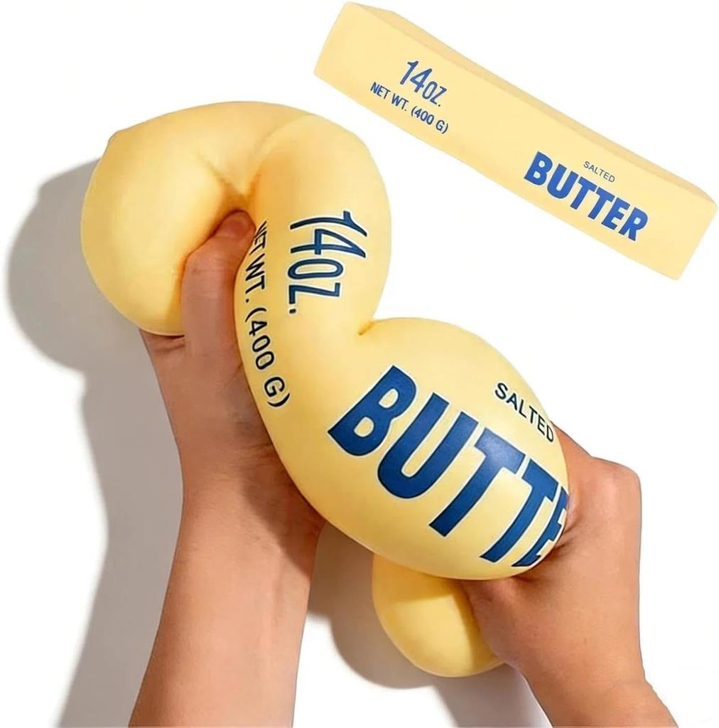Giant Butter Squishy – Jumbo Squishy Butter Stick, Large & Mini Squeezy Butter Toy, 14oz Stress Relief Slow Rising Fun, Extra Large(14 OZ)