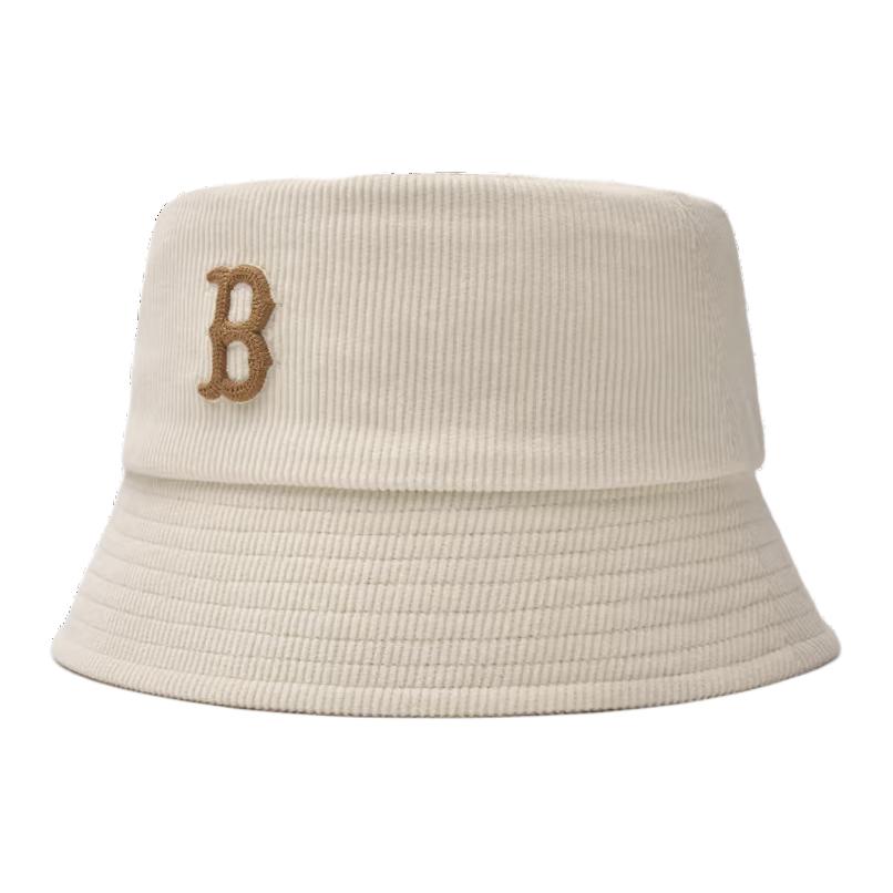MLB Cotton, Polyester, Corduroy Bucket Hats Unisex Beige Fashion 3AHTB0646-43CRD