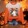 Women's Casual Long Sleeve Loose Fit Halloween Printed Sweatshirt