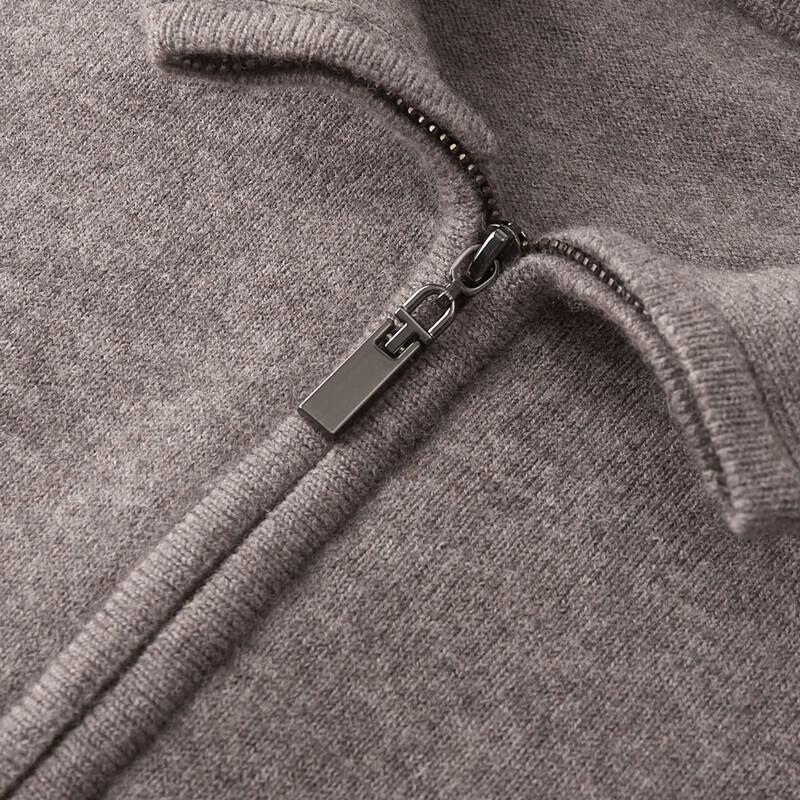 FIRS Men's 100% Wool Thickened Half-Zip Mock Neck Sweater