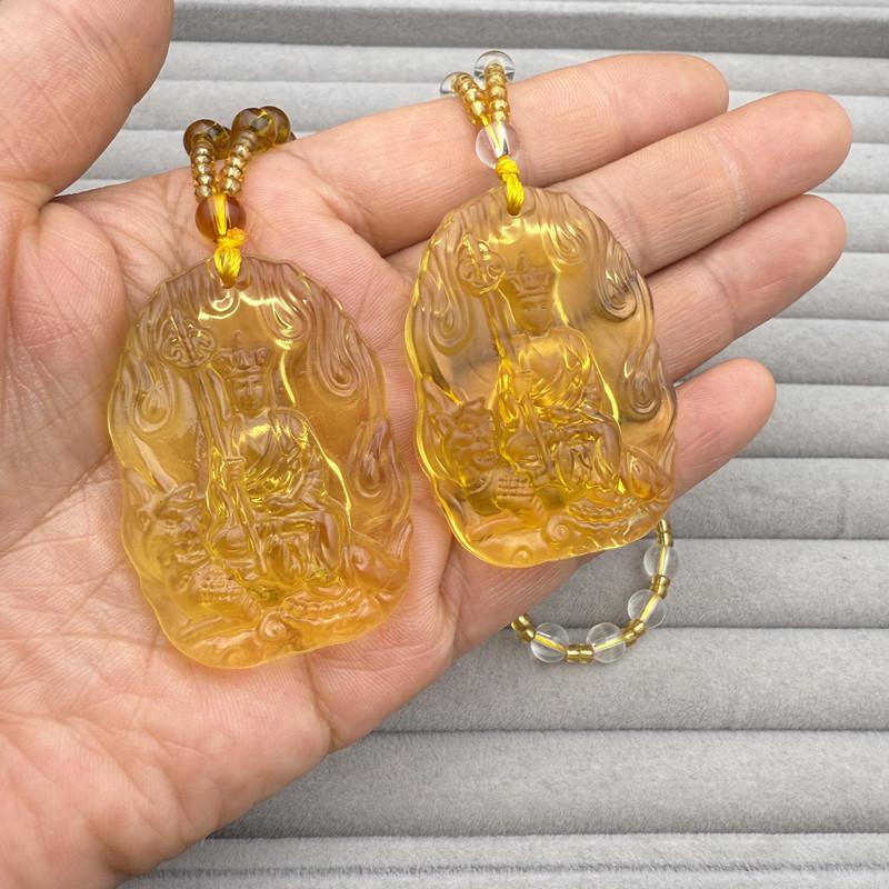 Ksitigarbha Bodhisattva Pendant Necklace Buddha Lucky Amulet Pendant Necklace For Men Women Long Sweater Chain Buddhist Jewelry