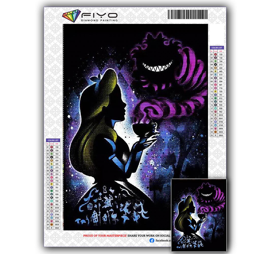 5D Diamond Embroidery Fairy Tale Full Square Diamond Painting Cartoon Diamond Mosaic Sunset Picture of Rhinestone Home Decor