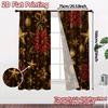 2D Flat Printing  JIT 2pcs   Curtains (Without Rod) Golden Noel Tree Modern Fashionable Curtains Versatile Polyester Fabric