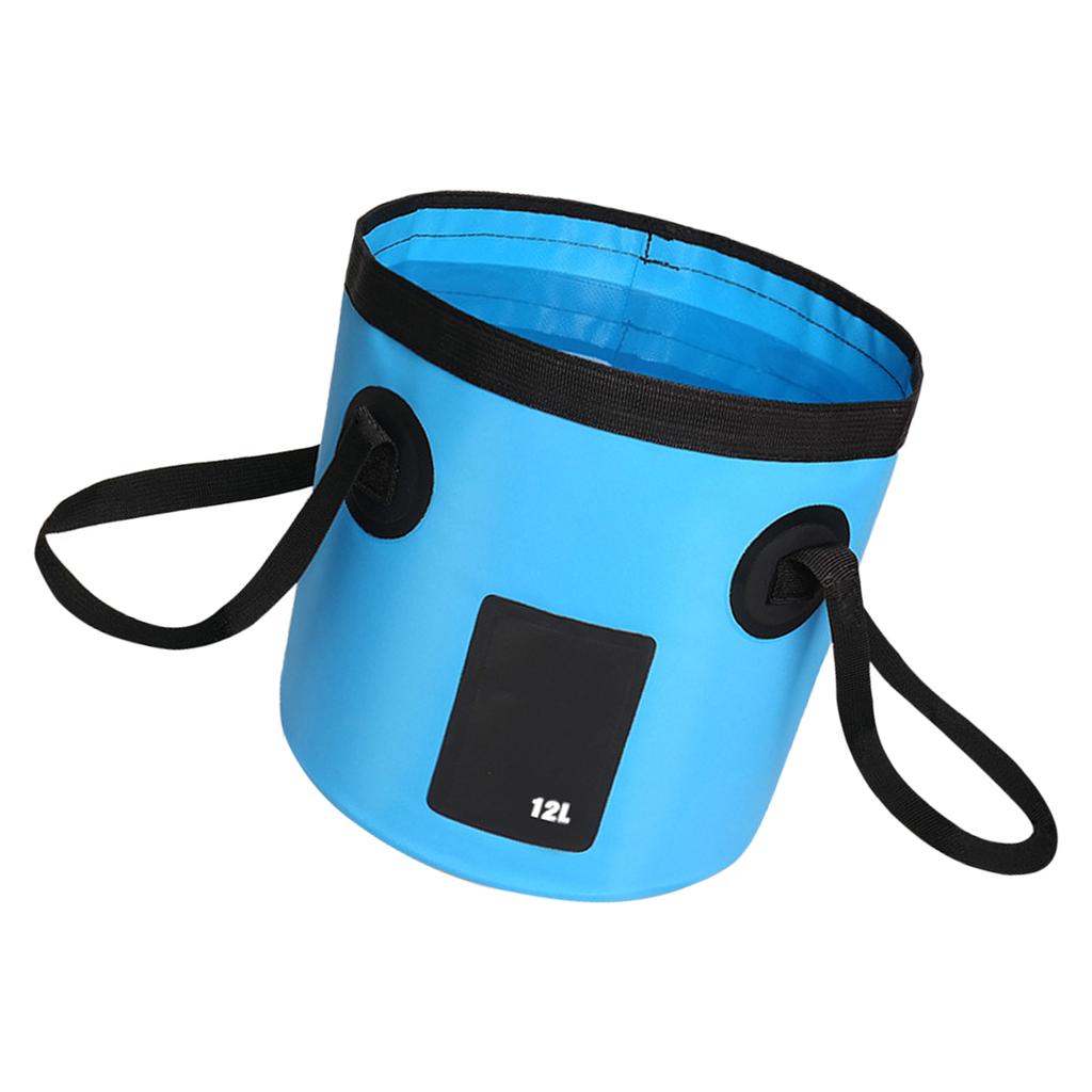 Collapsible Bucket 5 Gallon Container Folding Water Bucket Portable Wash Basin for Camping Fishing Travelling 12L
