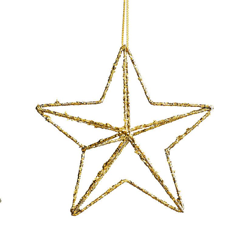 1PC Weihnachten Weihnachten Baum Hause Kinder Spielzeug Geschenk Weihnachten Neue Jahr Gold Hohl Metall Anhänger