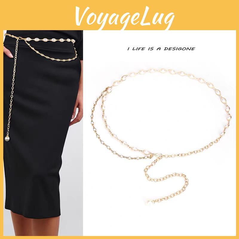 Perlen-Hüftkette für Damen Metallketten-Schmuck Sommer Lässiges Accessoire