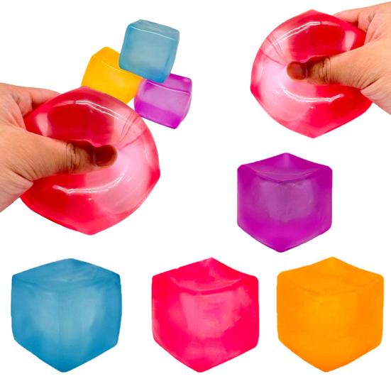 Mini Kostka Ledu Mačkací Hračka Stres Úzkost Úleva Kostka Senzorická Hračka Dospívající Dospělí Přenosná Měkká TPR Kostka Mačkací Hračka