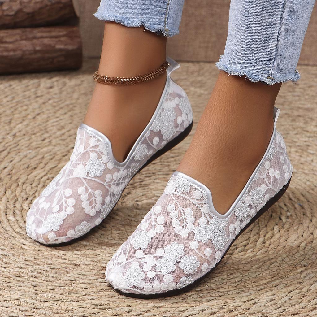 FEMEIE NOUĂ Pantofi Plati Femei Mesh Hollow Outs Pantofi Mocasini din piele naturală Pantofi de mers