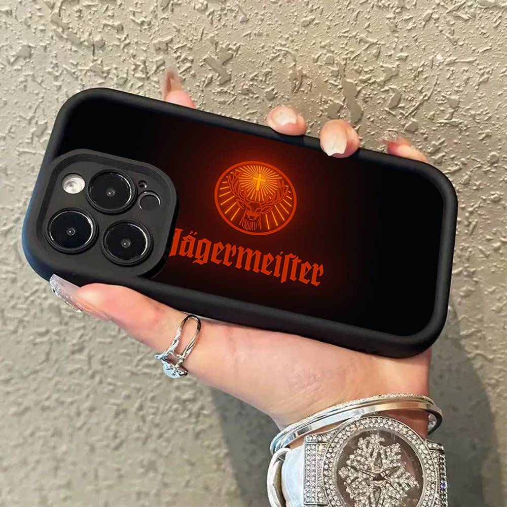 Hot J-JaegermeisterS Silicone Soft Phone Case For iPhone 17 16 15 14 Plus 13 12 Mini 11 Black Cover