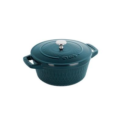 Cocotte - STAUB - Round Cocotte 24 Cm - 3.8 L - Majolica La Mer - All Hobs (induction)
