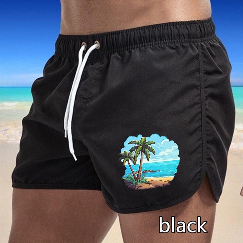 BBK-83 Summer New Men's Quick-Drying Swim Trunks Sports Pants Swimwear Beach Shorts Jogging Shorts Sports Creative Basketball Print