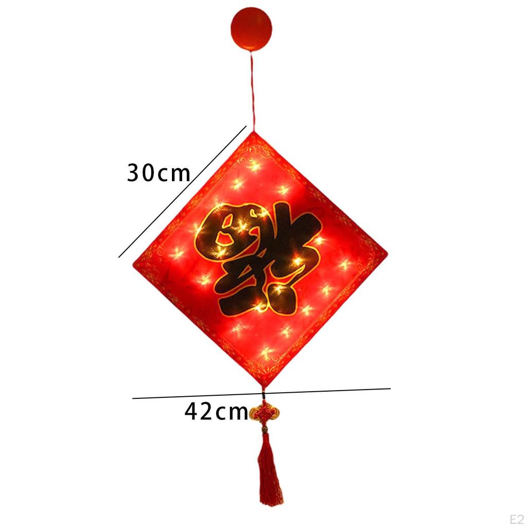 Chinese Year Decorative Lights Lunar Tassel Pendant Hanging Suction Cup with for