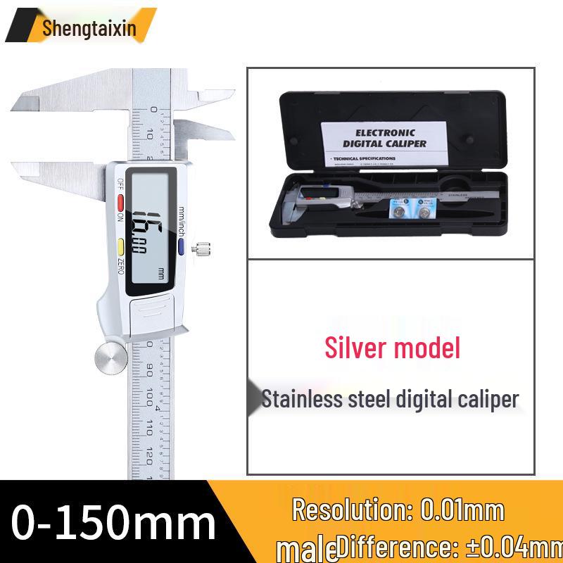 Shengtai Precision Digital Vernier Caliper - Stainless Steel, High Precision, Industrial Grade. Standard