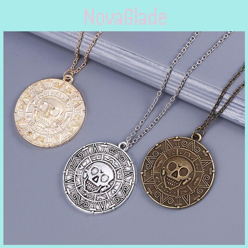 Stunning Pirates Of The Caribbean Aztec Coin Medallion Necklace For That Special Occasion