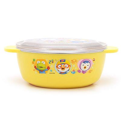 SK Corp.. Pororo – bol antidérapant en acier inoxydable pour enfants, PR3005, jaune, 1 pièce, articles parentaux coréens populaires