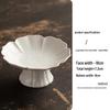 Ceramic High-Footed Scalloped Dessert Plate