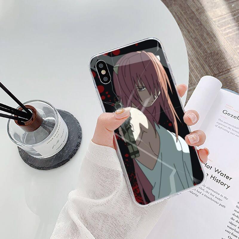Pouzdro na telefon Anime Girl Elfen Lied pro iPhone 14 13 12 11 XS X 8 7 6 Plus Mini Pro Max SE 2022 Měkký průhledný kryt telefonu