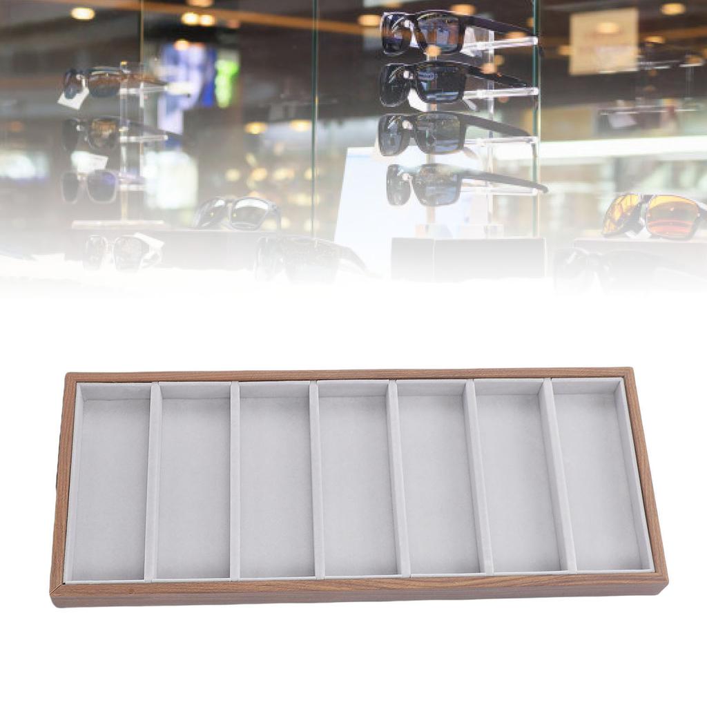 Sunglass   Tray 7 Grid   Glasses Jewelry Tray Display Case Multipurpose for Ties Socks Watches
