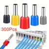300pcs Wire Ferrules Terminals Kit, AWG 22-10 Terminal Connector Wire Copper Nylon Insulated Cord Pin Ends Terminals for Elec