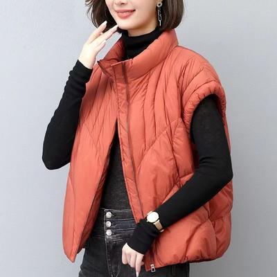 Daunenweste Damen Herbst Winter Locker Mode Alleskönner Warm Ärmellos Weste Jacke Weibliche Oberteile