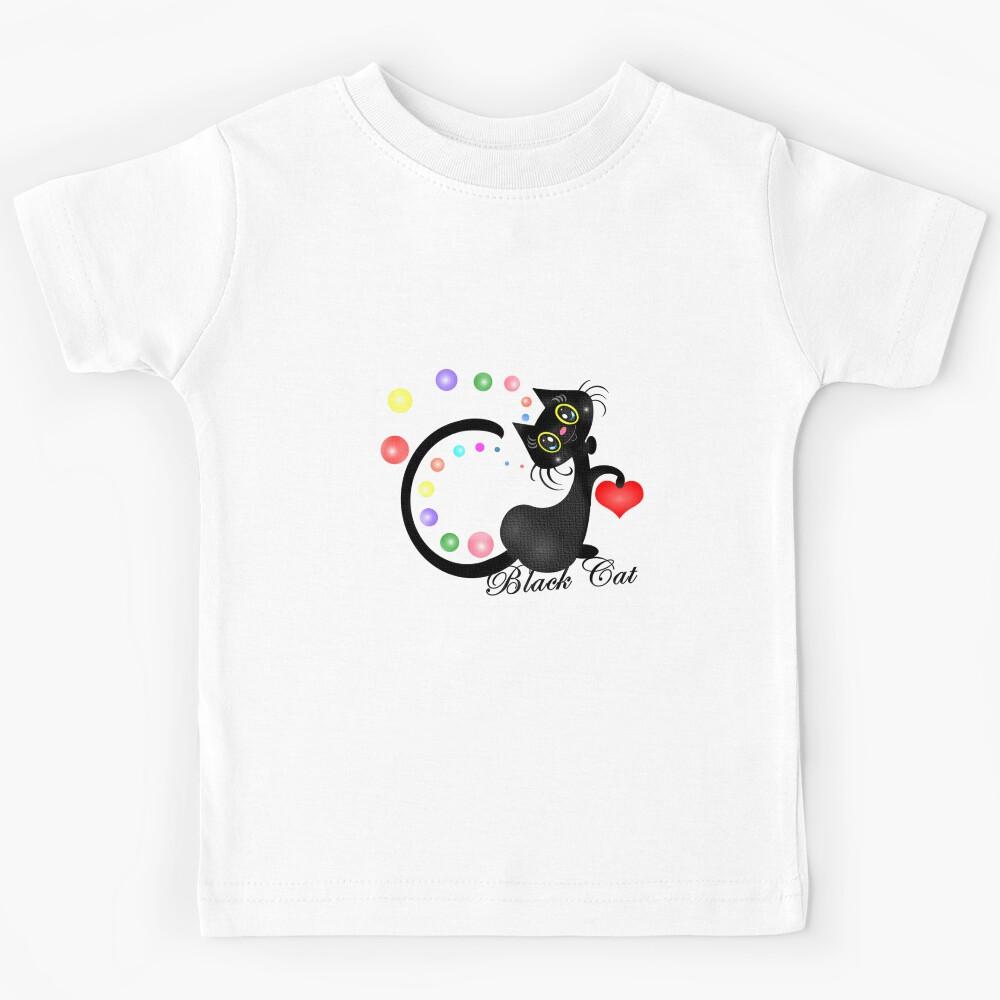 Black Cat Kids T-Shirt 150