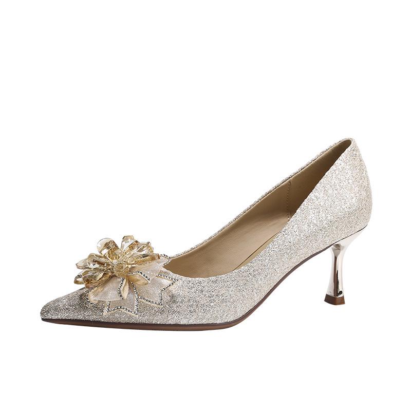 BEIJIANI Crystal Bow Stiletto Wedding & Bridesmaid Heels