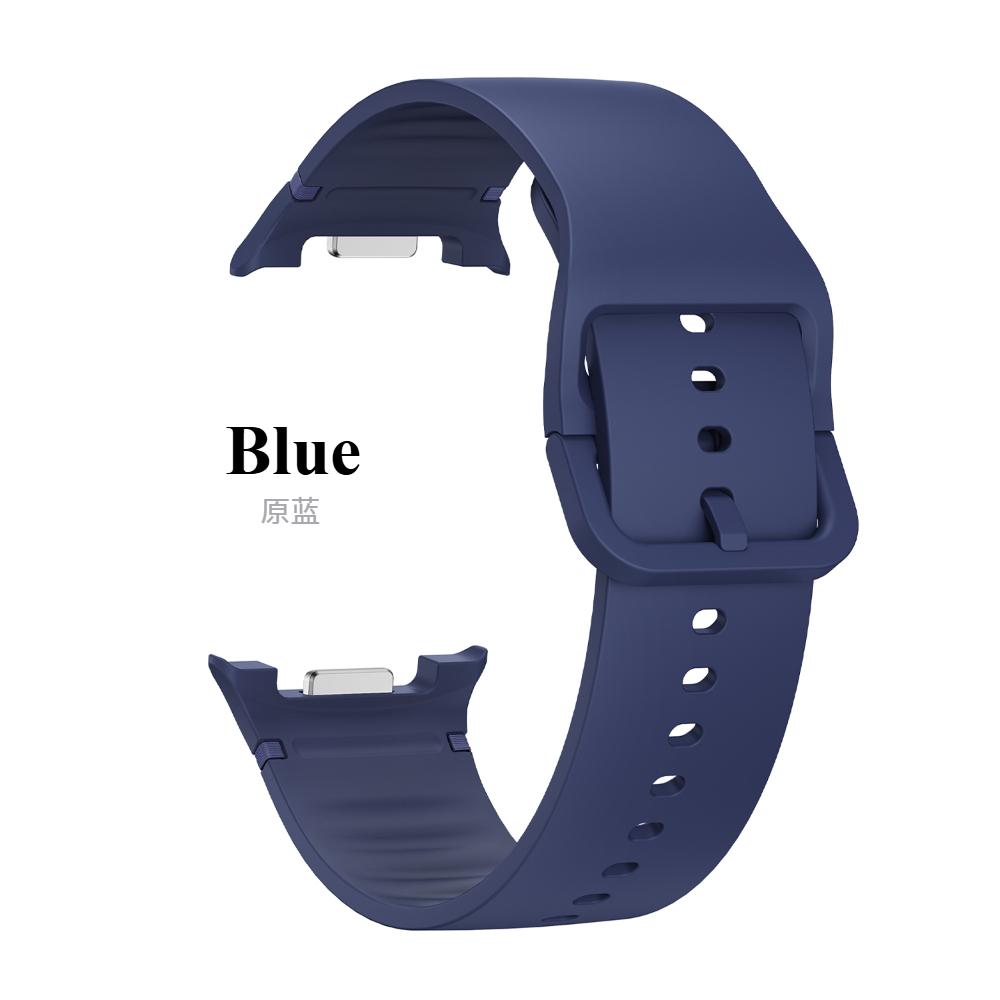 

Дышащие силиконовые ремешки для Samsung Galaxy watch 8 44мм 40мм Classic 46мм Сменный спортивный браслет correa для аксессуаров Galaxy watch Watch8/8Classic（20mm） темно-синий