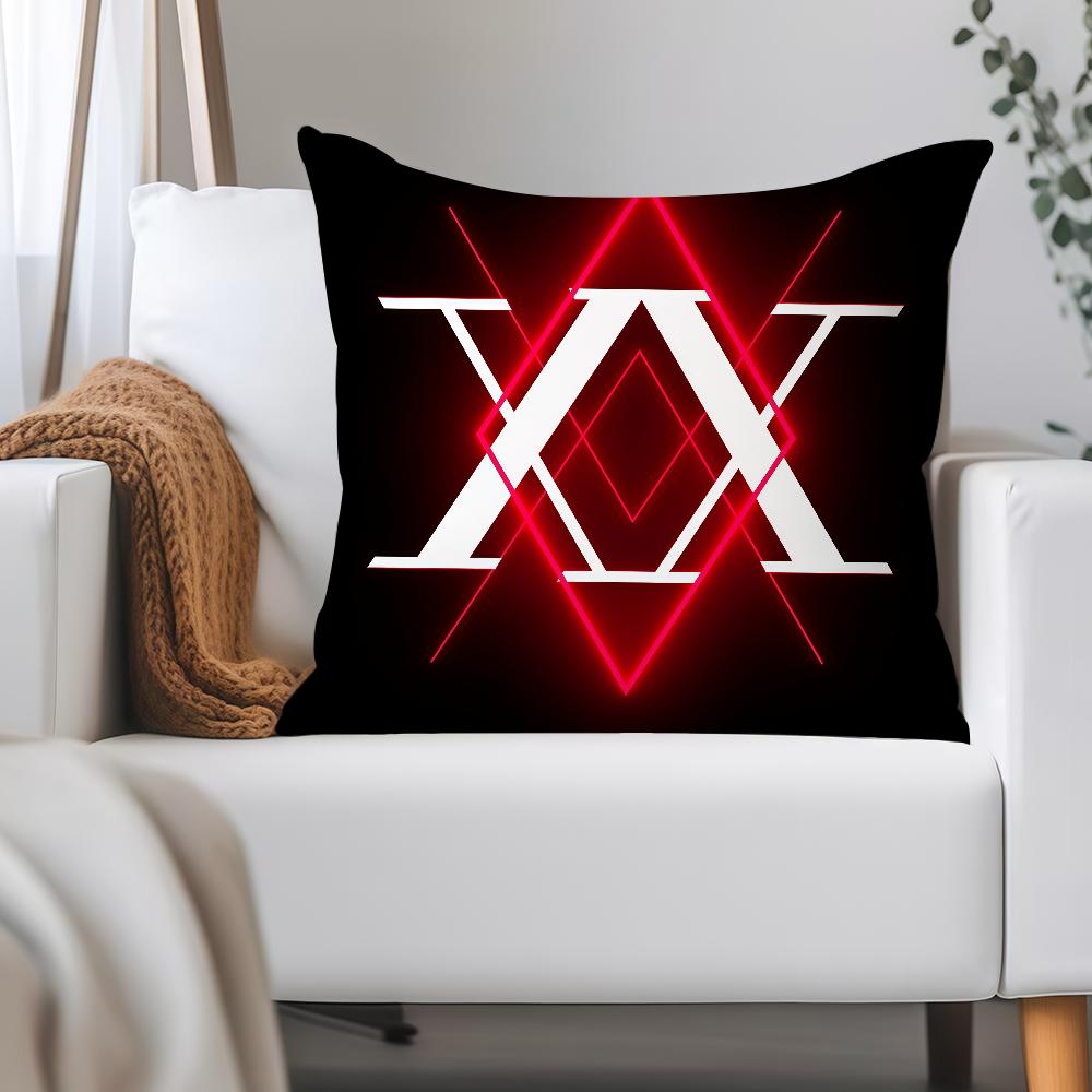 Anime H-HUNTER X HUNTER Killua Zoldyck Hisoka Pillow Case Applicable Space For Guest Rooms Interiors Cars Office House Decoratio 12x12Inch
