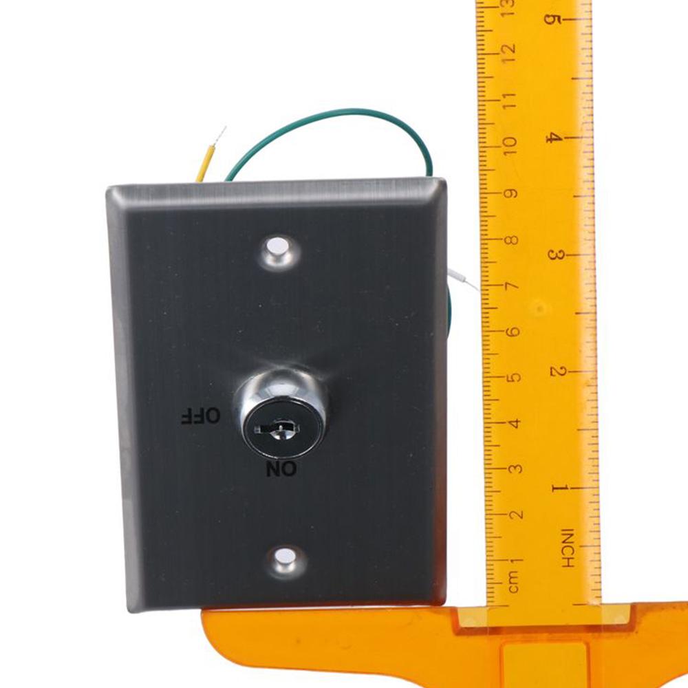 304 Rostfritt Stål Dörr Utgångsbrytare S70KD 2 Nycklar Åtkomstkontrollbrytare DPST Nyckelbrytare Lås På/Av Utgångsbrytare