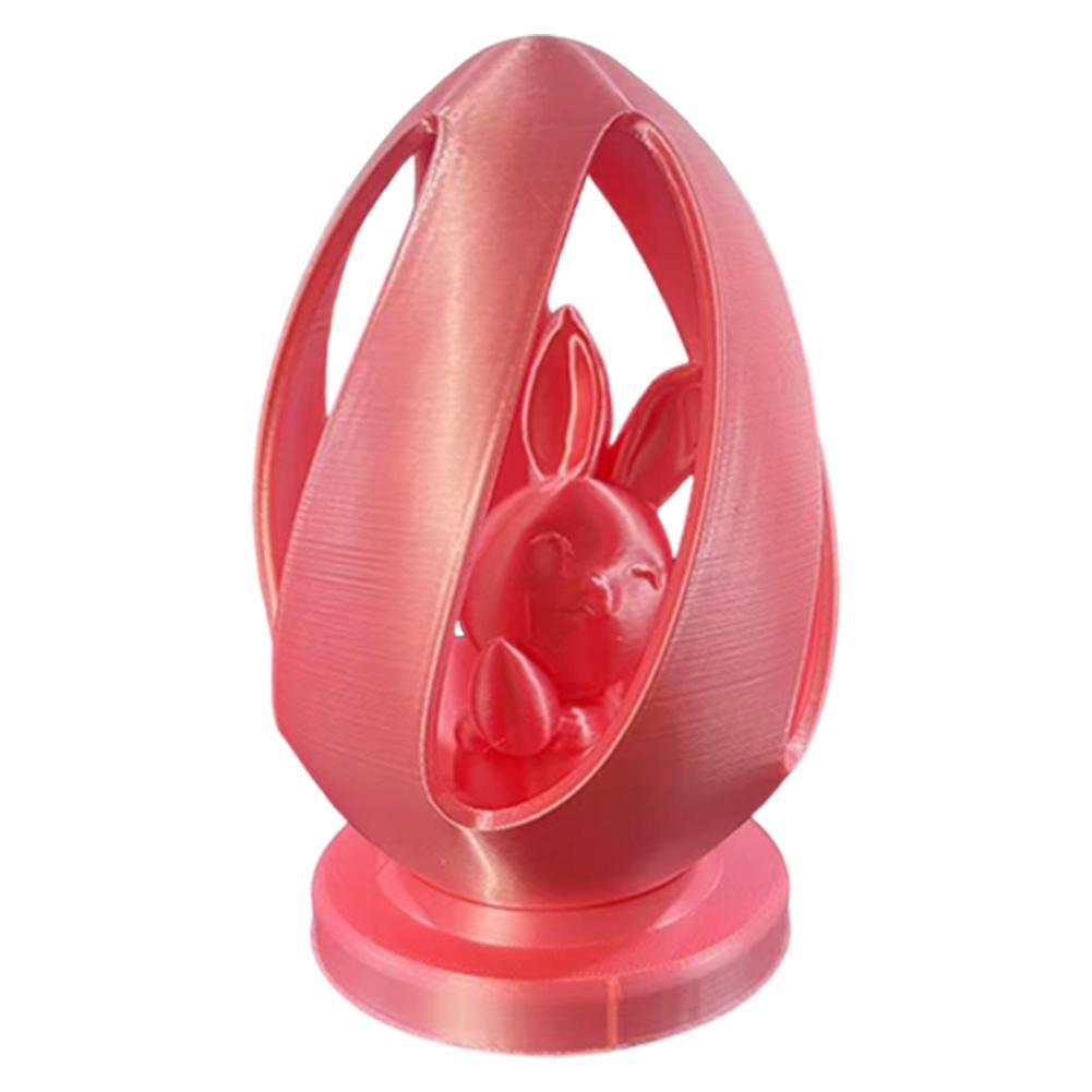 Easter Egg Wıth Rabbit Decorative Miniature 3D Printed Model Miniature Decorative Egg Rabbit Figurine Home Living Room Decor