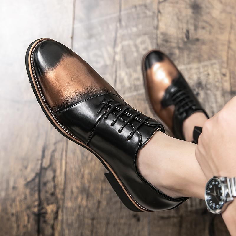 Fashion Wedding Mens Dress Italian Leather Luxury Casual Designer Business Groom Moccasin Formal Office Suit Male Shoes for Men