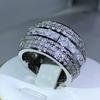 Elegant  Sterling Silver Exquisite White Zircon Stone Ring Finger Rings For Women Love Valentine's Day Gifts