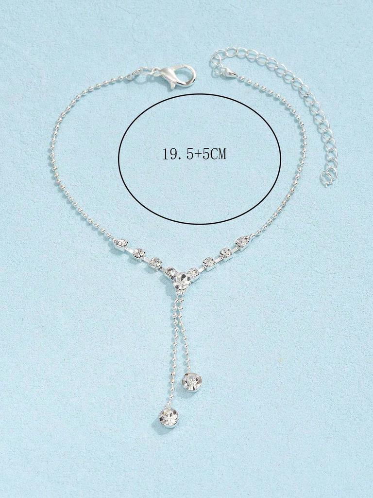 1pz alla Moda Semplice Mattoncino d'Acqua Lusso Goccia d'Acqua Design Cavigliera Per Uso Quotidiano, Spiaggia e Vacanza