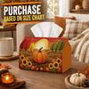 1pc Country Folk Tissue Box | Multi-Functional Autumn Napkin Dispenser, Two Sizes Available Suitable for Home, Fall Car Decoration Pumpkin Sunflower F
