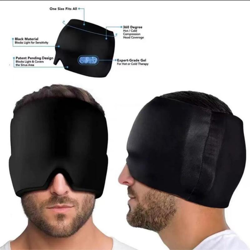 Form Fitting Gel Ice Headache Migraine Relief Hat Cold Compress Therapy Cap Relaxation Eyeshade Cover Shade
