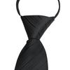 [Michiko London] One-touch tie, black, striped, regular size, 8cm wide end, no tying required, formal wear, funeral, memorial service, polyester,