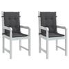 VidaXL Set of 2 Low Back Chair Cushions, Balcony Pillows, Seat Cushions Patio Garden Terrace Outdoor, 4002442