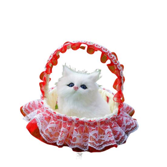 Dekorative Figur Dekoration Dreidimensionale Simulation Korb Katze Modell für Schaufensterdekoration