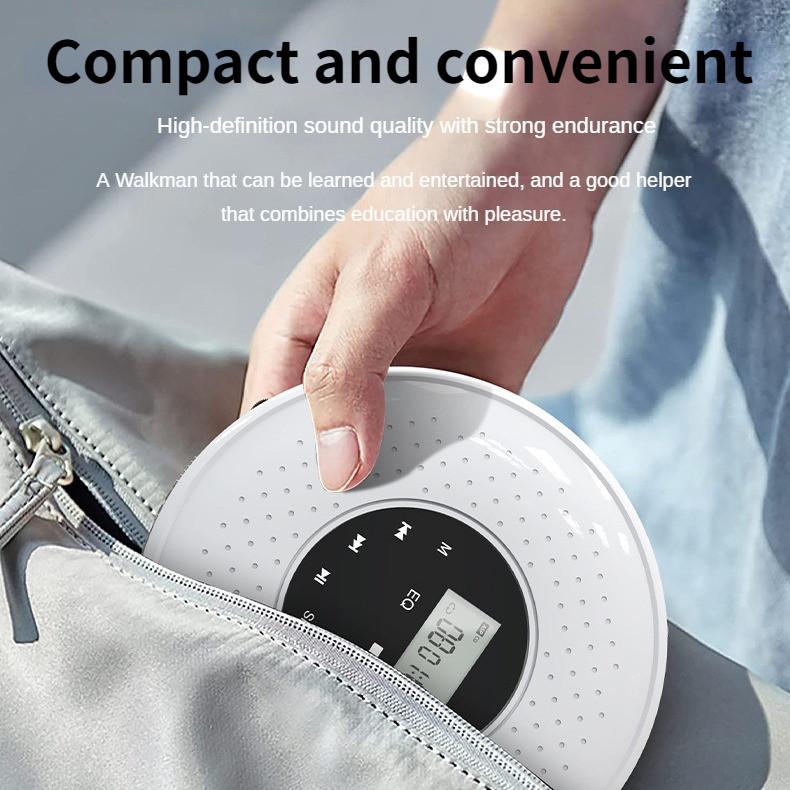 Intelligent Bluetooth Walkman Touch Screen White/Black Portable CD Player Ultra Thin CD Player 142*142*29mm