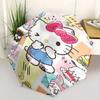 Hello Kitty and Friends Cartoon Umbrella, Portable 3-Fold Compact Umbrella, Suitable for Camping, Hiking and Travel, Ideal Easter Birthday Gift for Fa