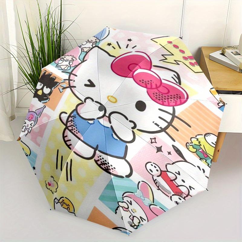 

Hello Kitty and Friends Cartoon Umbrella, Portable 3-Fold Compact Umbrella, Suitable for Camping, Hiking and Travel, Ideal Easter Birthday Gift for Fa