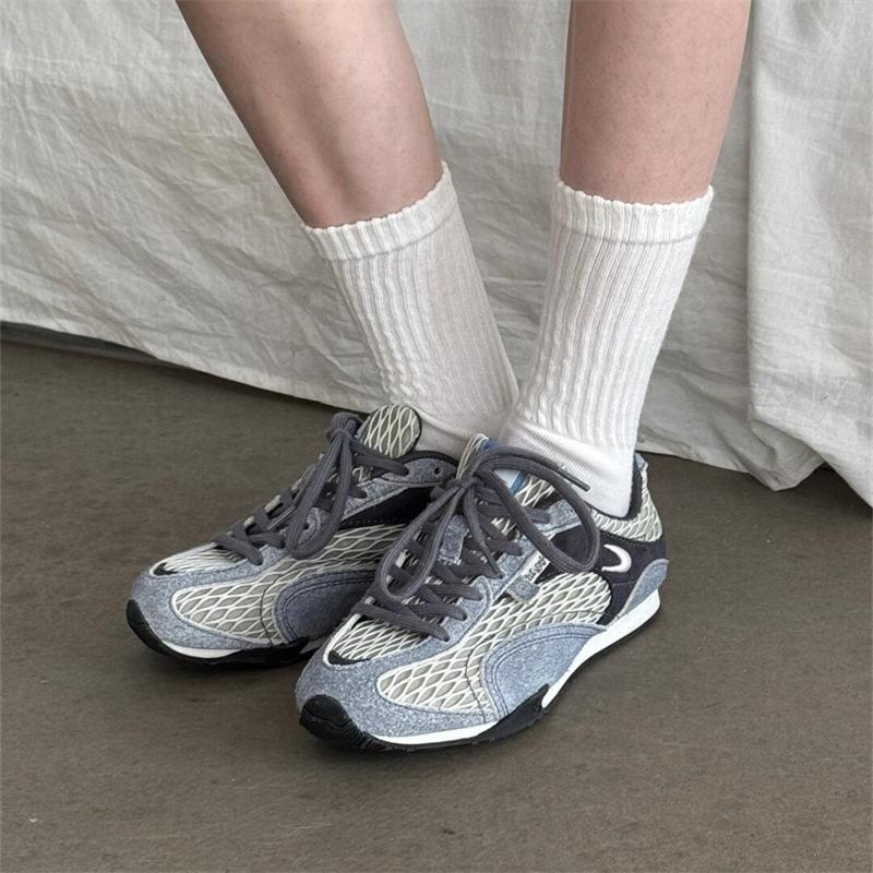 Ma Speedism 2025 Super Fire German Training Shoes Women's Retro Fishnet Shoes Forrest Gump Shoes Platform Casual Sneakers Summer