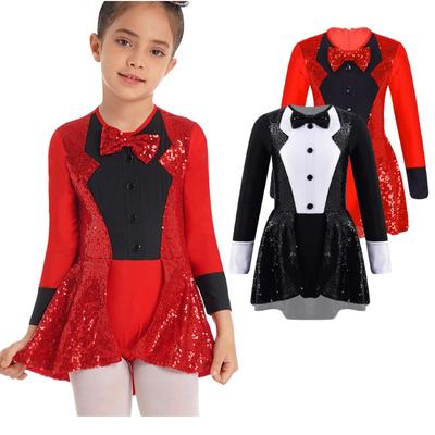 Dětské dívčí baletní taneční trikot šaty cirkus cosplay kostým vedoucí představení tutu sukně
