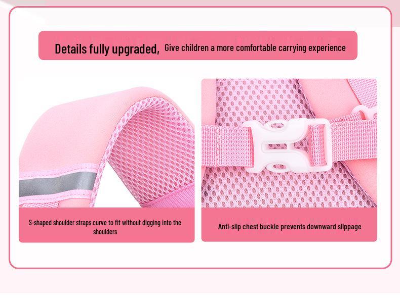 Neoprene Flower Rabbit Backpack: Girls' Spine-Friendly, High Capacity, Double Shoulder Kindergarten Bag