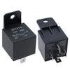 5-PCS Waterproof Automotive Relay 12V 24V 5Pin 40A Car Relay with Black Red Copper Terminal Auto Relay Socket Harness Cable