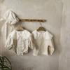 2025 Korean Spring Lace Lapel Snap Crotch Bodysuit for Girls - Infant/Toddler Romper
